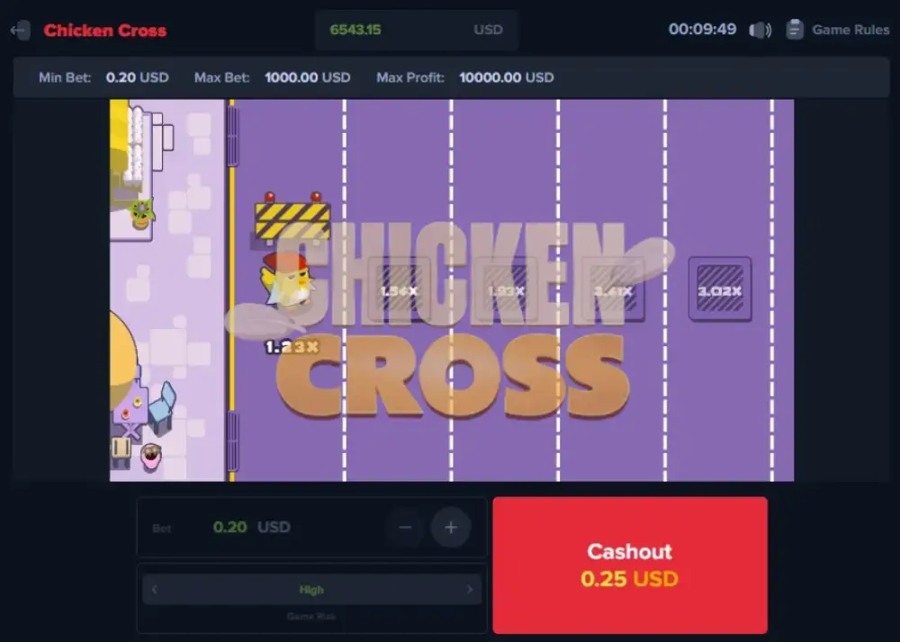 Gameplay Chicken Cross